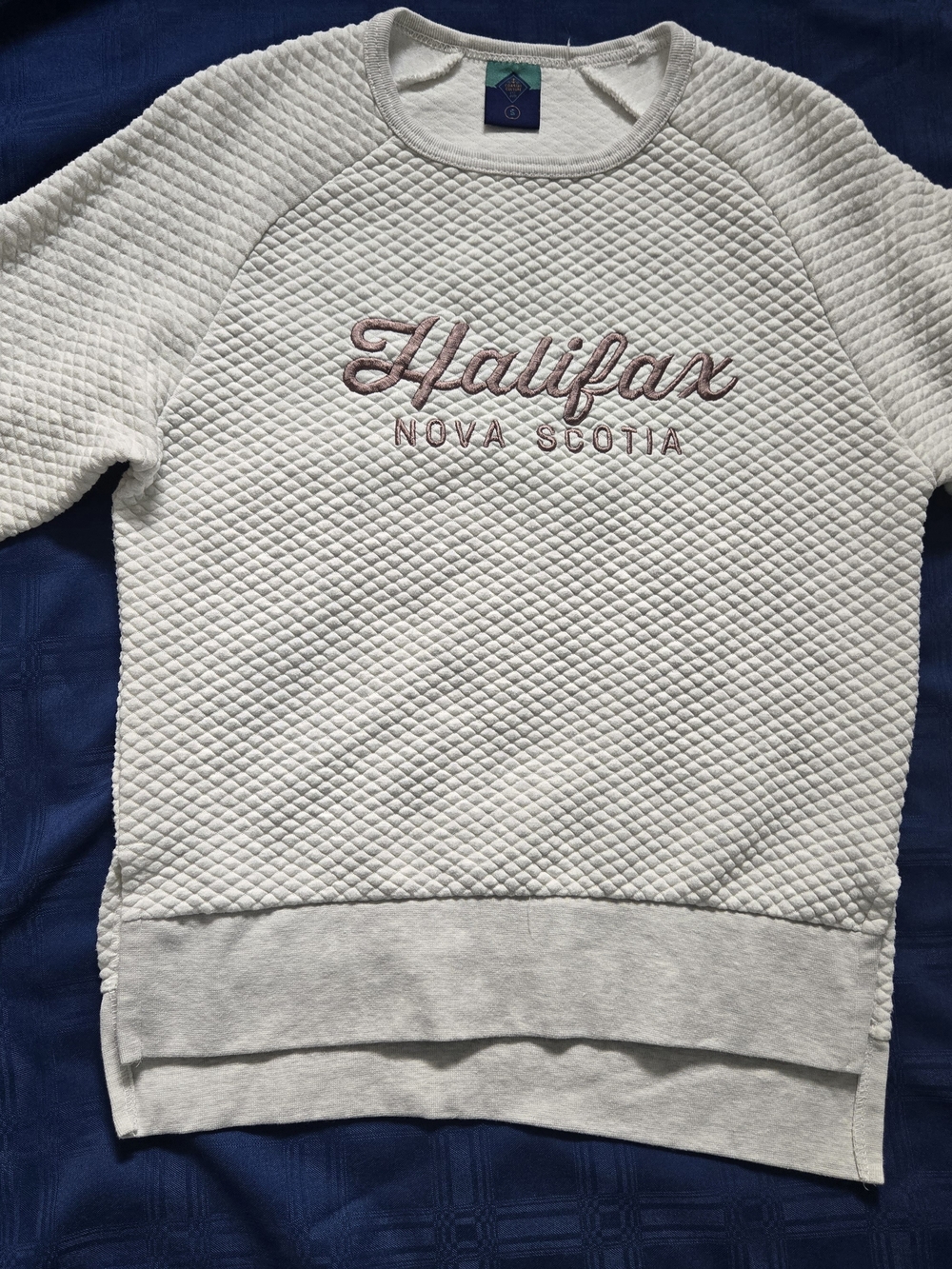 Cream Quilted Halifax Nova Scotia Sweatshirt - Women
